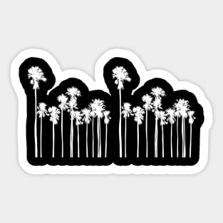 Summer vacation beach, tropical palm trees Sticker